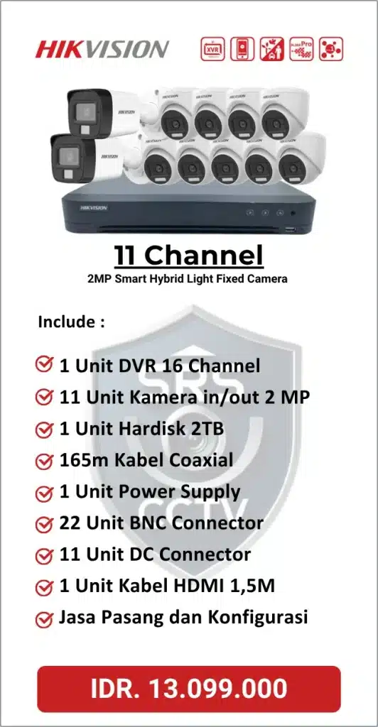Paket Hikvision 11 Channel Analog