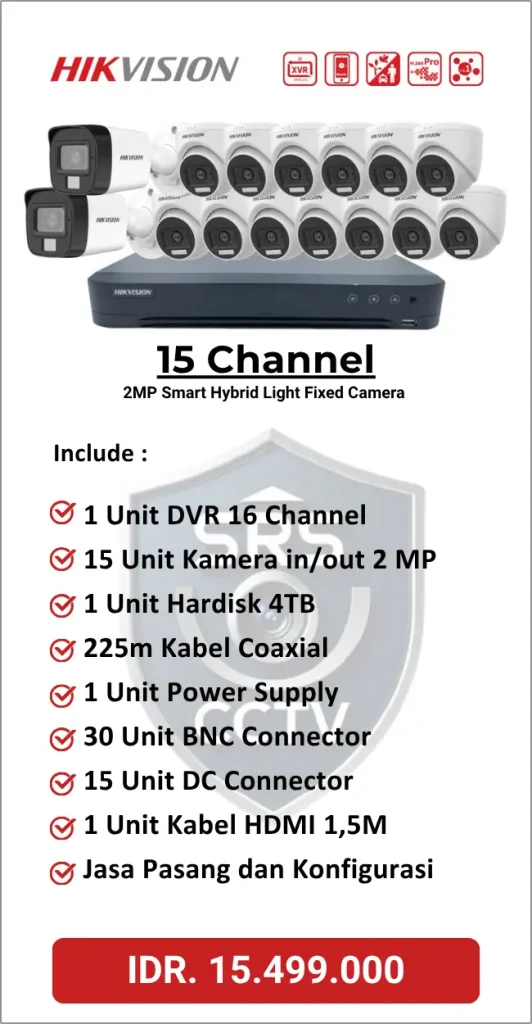 Paket Hikvision 15 Channel Analog