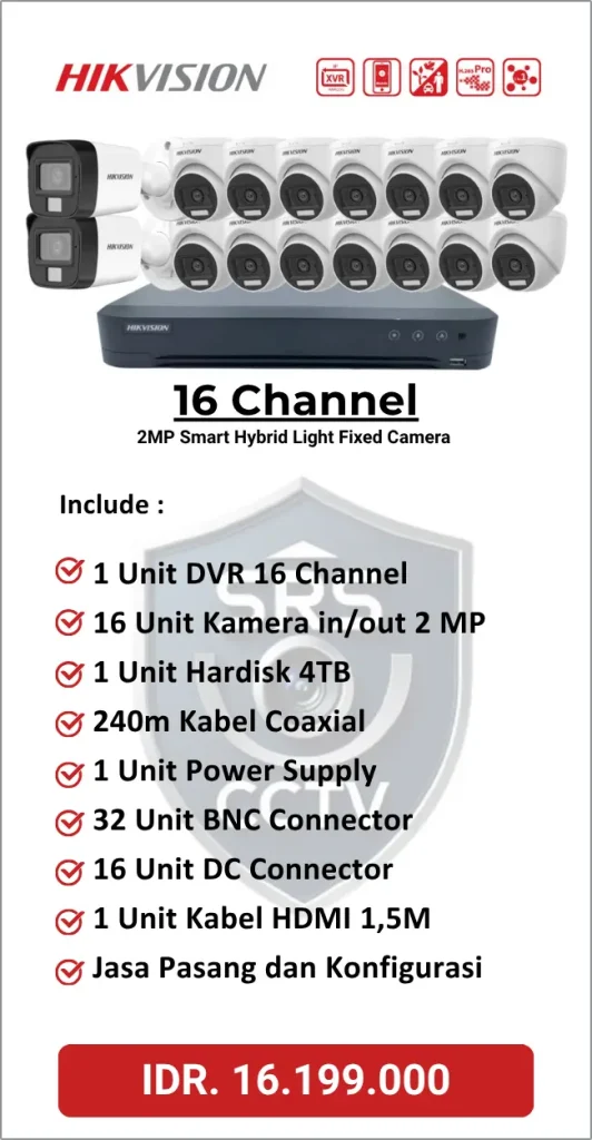 Paket Hikvision 16 Channel Analog