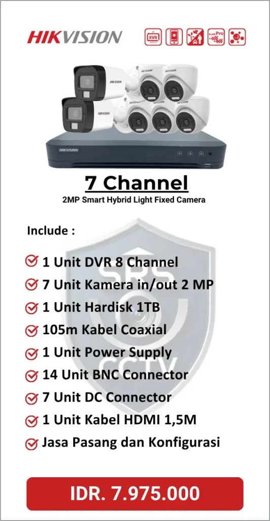 Paket Hikvision 7 Channel Analog