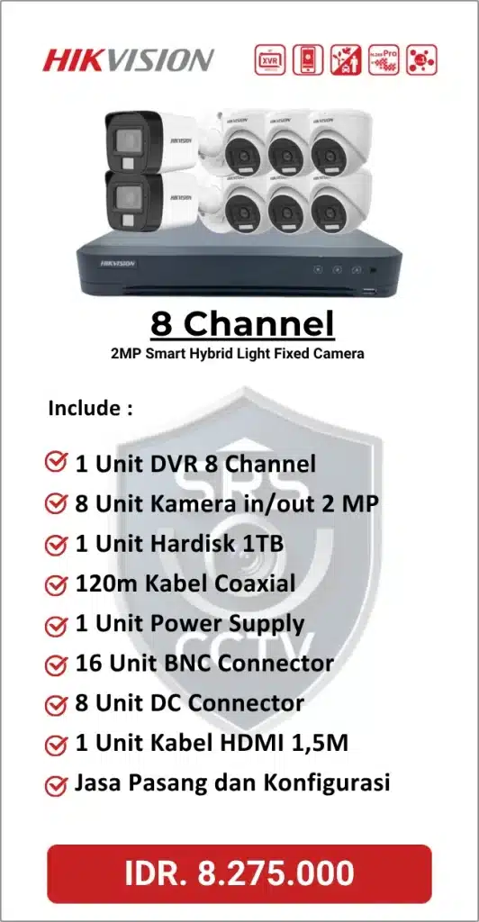 Paket Hikvision 8 Channel Analog